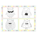 Folat bv kleurplaat placemat monster bash, 6st.