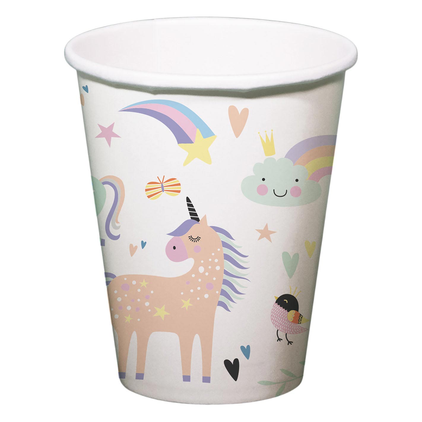 Folat- FolatPapieren bekers unicorns & rainbows 250ml 6 stuks