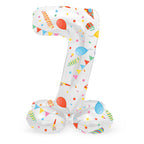Folat bv staande folieballon joyful party cijfer 7 -72cm