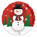 Folat bv folieballon lachende sneeuwpop - 45cm