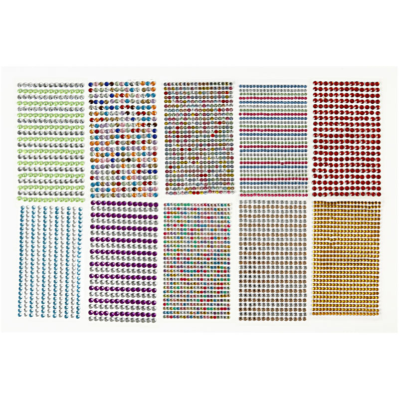 Creativ Company - Creativ Company Https://www.cchobby.nl/stick-on-strasstenen-d-4-6-mm-vel-16x9-5-cm-diverse-kleuren-10-vel-1-doos
