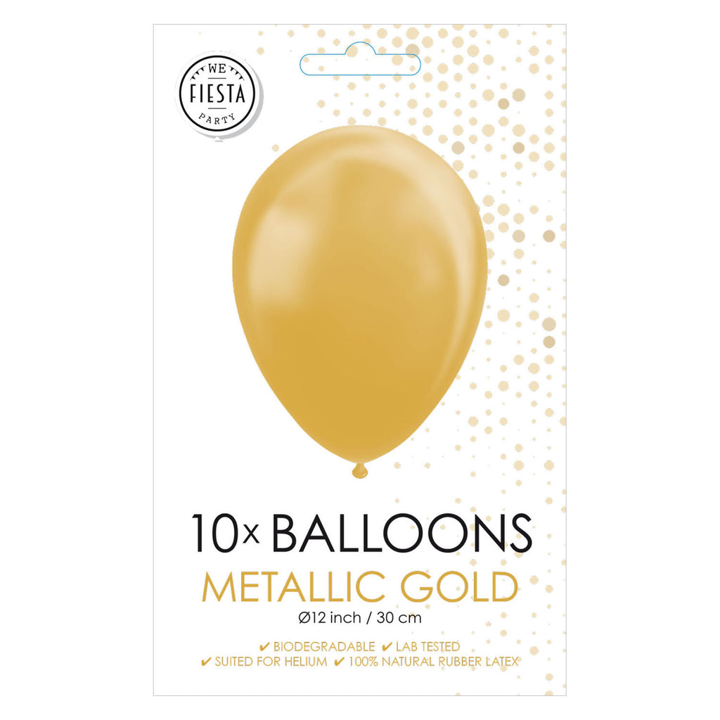 Globos - Globos Ballonnen metallic goud 30cm 10 stuks
