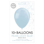 Globos - Globos Ballonnen pearl lichtblauw 30cm 10 stuks