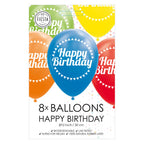 Globos - Globos Ballonnen happy birthday mix kleuren 30cm 8st.