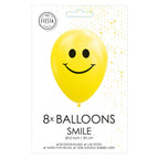 Globos - Globos Ballonnen smile geel 30cm 8st.