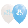 Globos - Globos Ballonnen zoon baby blauw/wit 30cm 8st.