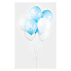 Globos - Globos Ballonnen zoon baby blauw/wit 30cm 8st.