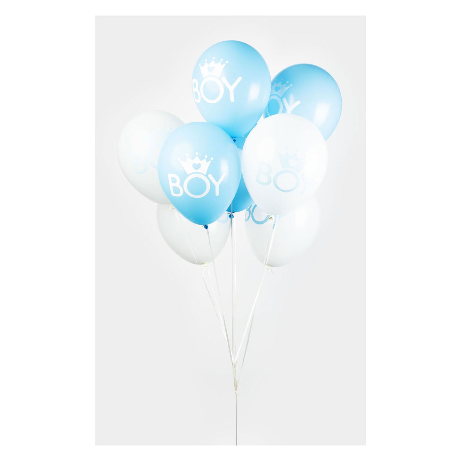 Globos - Globos Ballonnen zoon baby blauw/wit 30cm 8st.
