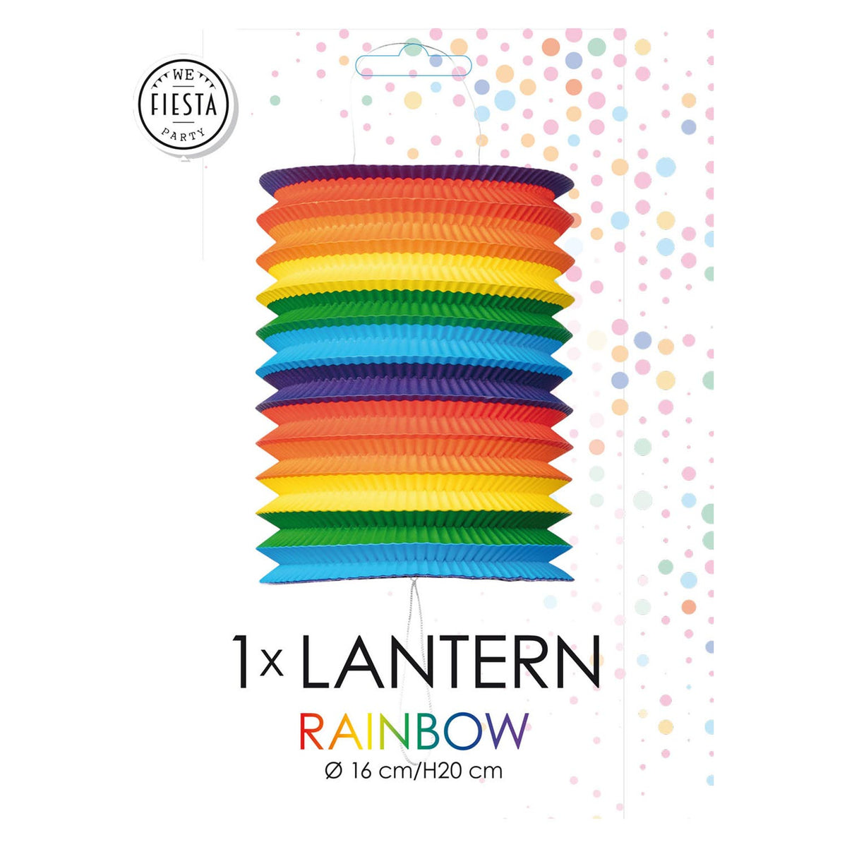 Globos - Globos Papieren lantaarn regenboog 16cm