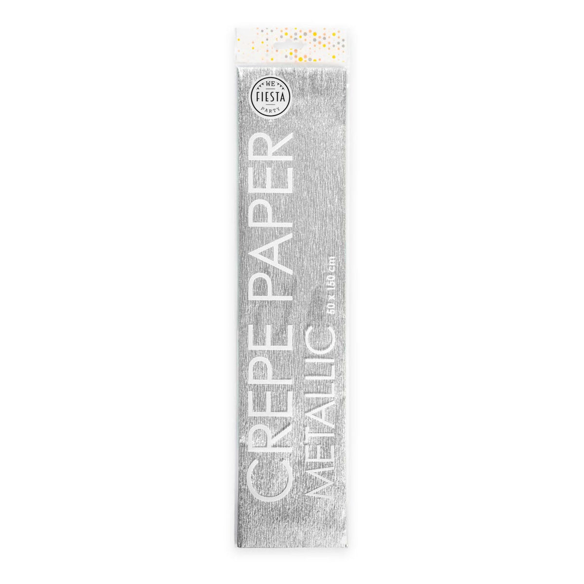 Globos metallic crepepapier zilver, 50x150cm