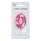 Globos - Globos Taartkaars 6cm metallic licht roze no. 0