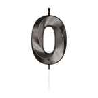 Globos - Globos Taartkaars 6cm metallic zwart no. 0