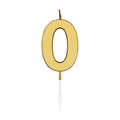 Globos - Globos Taartkaars 45cm metallic goud no. 0