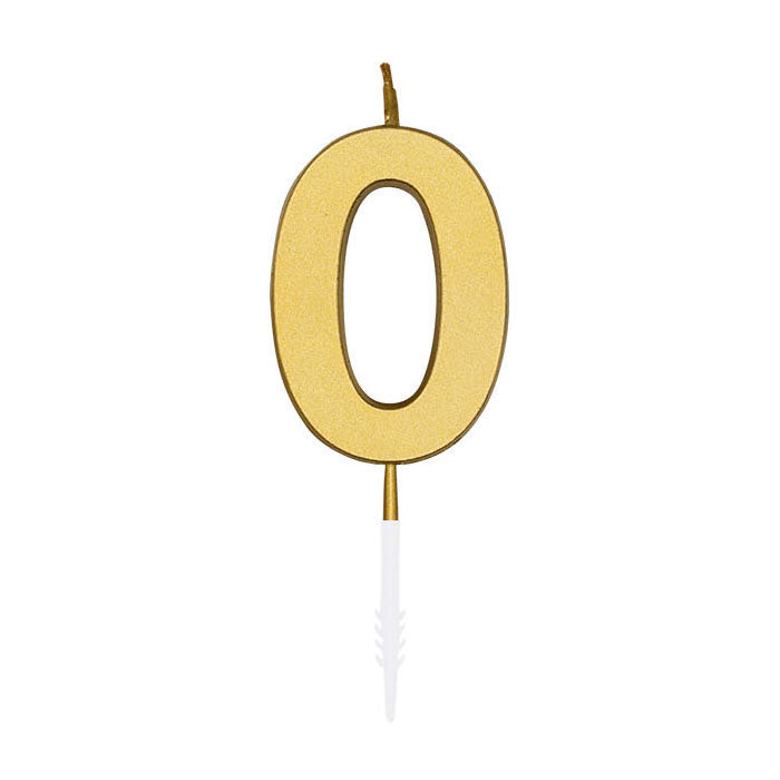 Globos - Globos Taartkaars 45cm metallic goud no. 0