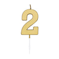 Globos - Globos Taartkaars 45cm metallic goud no. 2