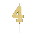Globos - Globos Taartkaars 45cm metallic goud no. 4