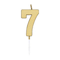 Globos - Globos Taartkaars 45cm metallic goud no. 7