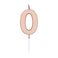 Globos - Globos Taartkaars 45cm metallic rose goud no. 0