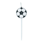 Globos - Globos Taartkaarsen 24cm voetbal - 5st.