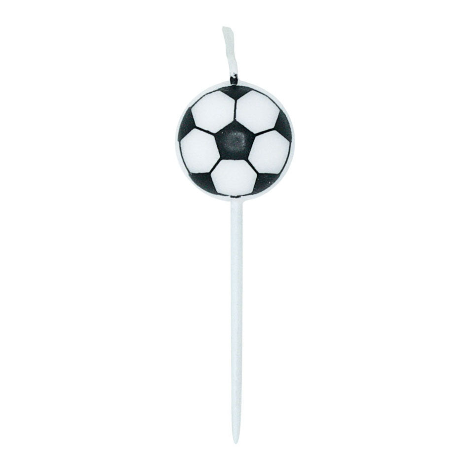 Globos - Globos Taartkaarsen 24cm voetbal - 5st.