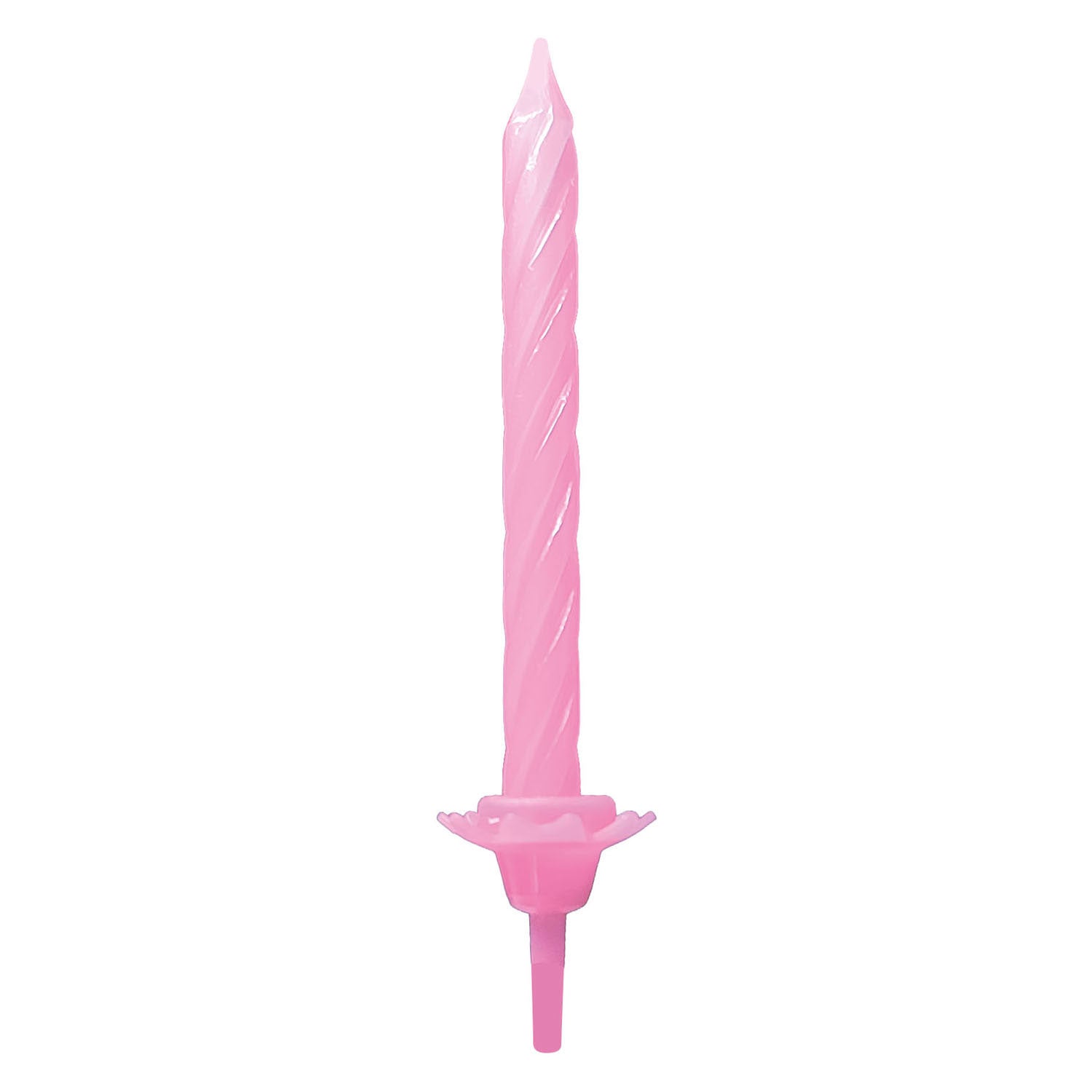 Globos - Globos Taartkaarsen met houders licht roze - 12 stuks