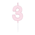 Globos - Globos Taartkaars 45cm pastel roze no. 3