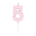 Globos - Globos Taartkaars 45cm pastel roze no. 5