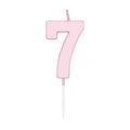 Globos - Globos Taartkaars 45cm pastel roze no. 7