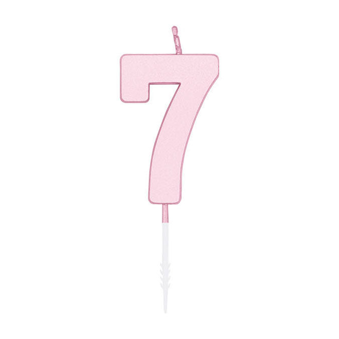 Globos - Globos Taartkaars 45cm pastel roze no. 7