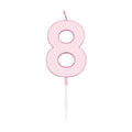 Globos - Globos Taartkaars 45cm pastel roze no. 8