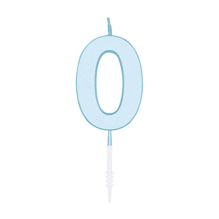 Globos - Globos Taartkaars 45cm pastel blauw no. 0