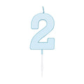 Globos - Globos Taartkaars 45cm pastel blauw no. 2