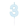 Globos - Globos Taartkaars 45cm pastel blauw no. 3