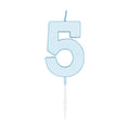 Globos - Globos Taartkaars 45cm pastel blauw no. 5