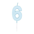 Globos - Globos Taartkaars 45cm pastel blauw no. 6
