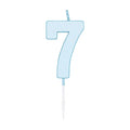 Globos - Globos Taartkaars 45cm pastel blauw no. 7