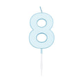 Globos - Globos Taartkaars 45cm pastel blauw no. 8