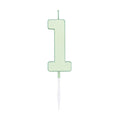 Globos - Globos Taartkaars 45cm pastel mint no. 1