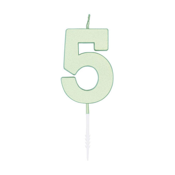 Globos - Globos Taartkaars 45cm pastel mint no. 5