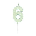 Globos - Globos Taartkaars 45cm pastel mint no. 6