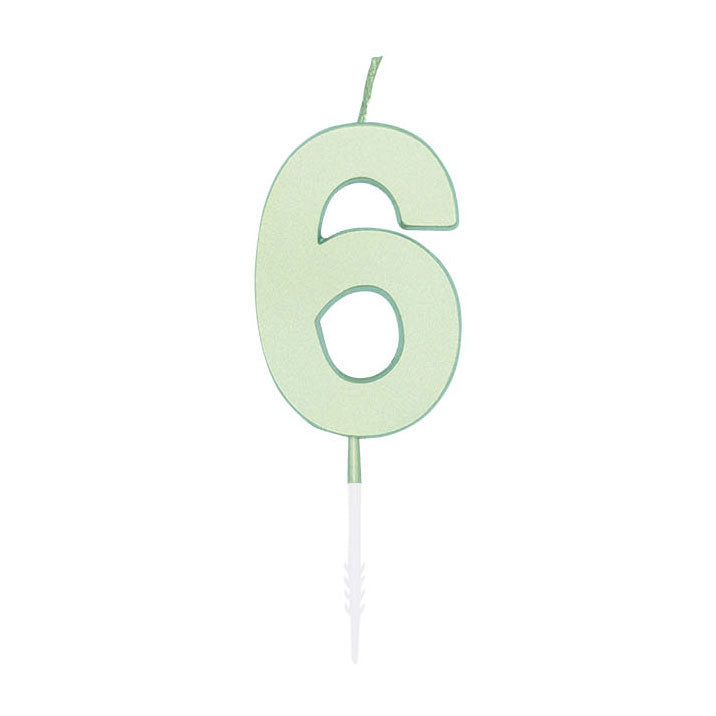 Globos - Globos Taartkaars 45cm pastel mint no. 6