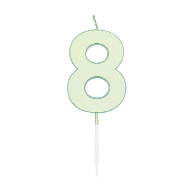 Globos - Globos Taartkaars 45cm pastel mint no. 8