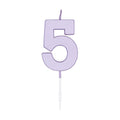 Globos - Globos Taartkaars 45cm pastel lila no. 5