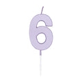 Globos - Globos Taartkaars 45cm pastel lila no. 6