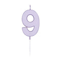 Globos - Globos Taartkaars 45cm pastel lila no. 9