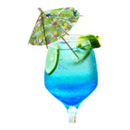Globos parasol cocktailprikkers van papier xl aloha - 18cm
