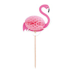 Globos cocktailprikkers flamingo 10x6cm aloha - 10st.