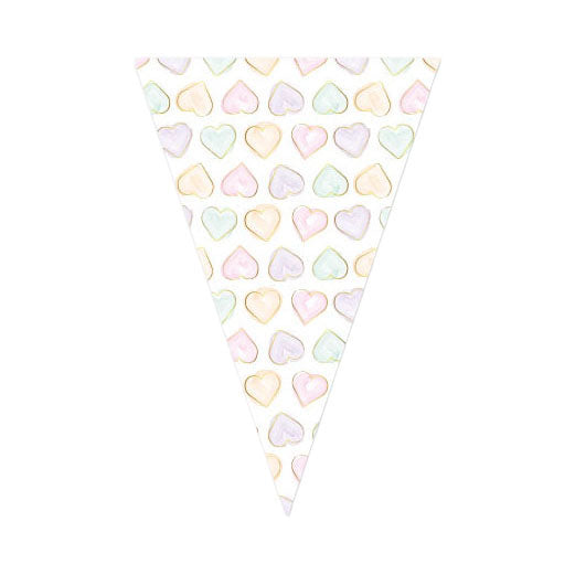Globos - Globos Vlaggenlijn van papier watercolors hearts - 6m