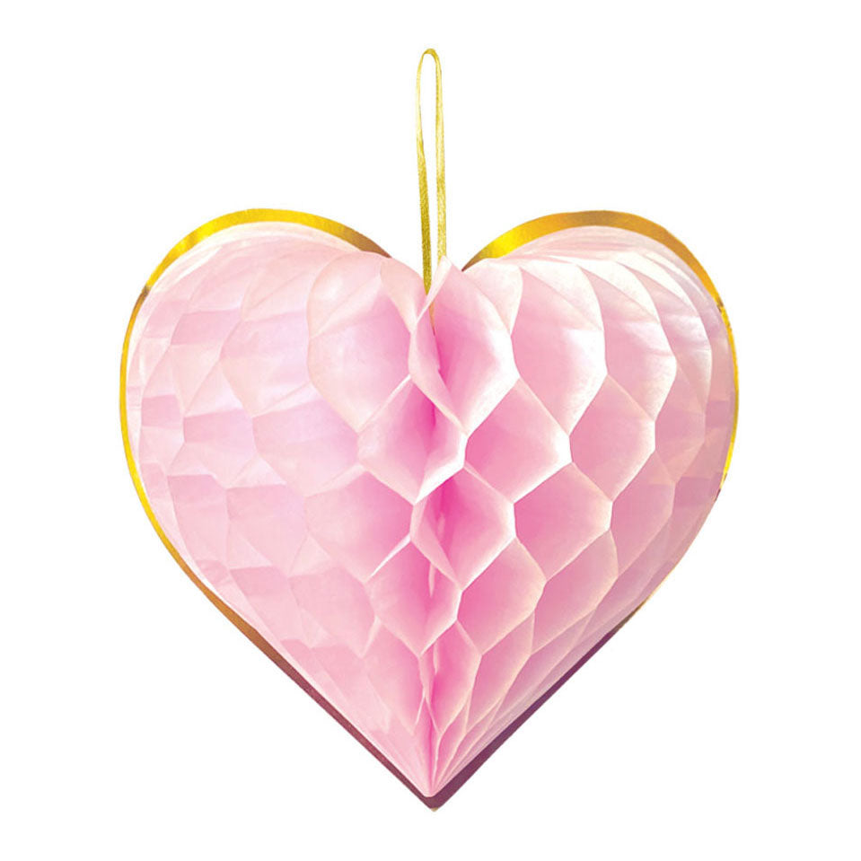 Globos - Globos Honeycomb harten 23cm watercolors hearts - 4 stuks