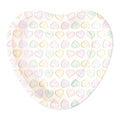 Globos - Globos Papieren borden 23cm hartvormig watercolors hearts - 8st.
